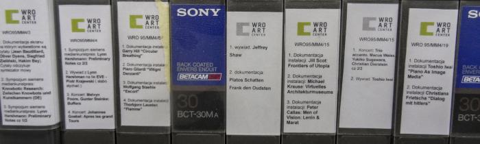 Video cassettes digitised within the framework of the DCA project (photograph: WRO Art Center).
